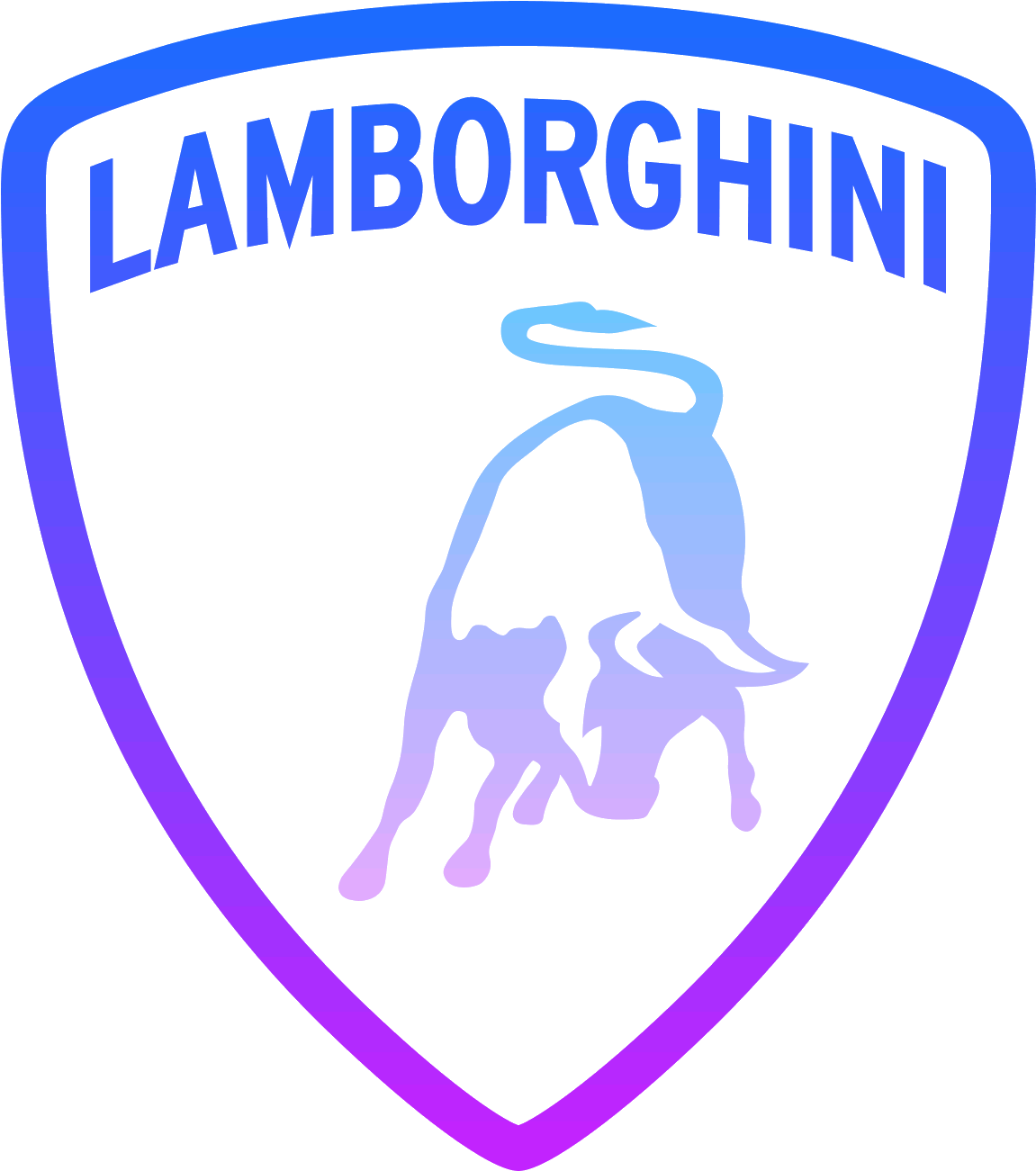 Lamborghini Logo Png Photo (silver, purplish red, black, blue, plum)