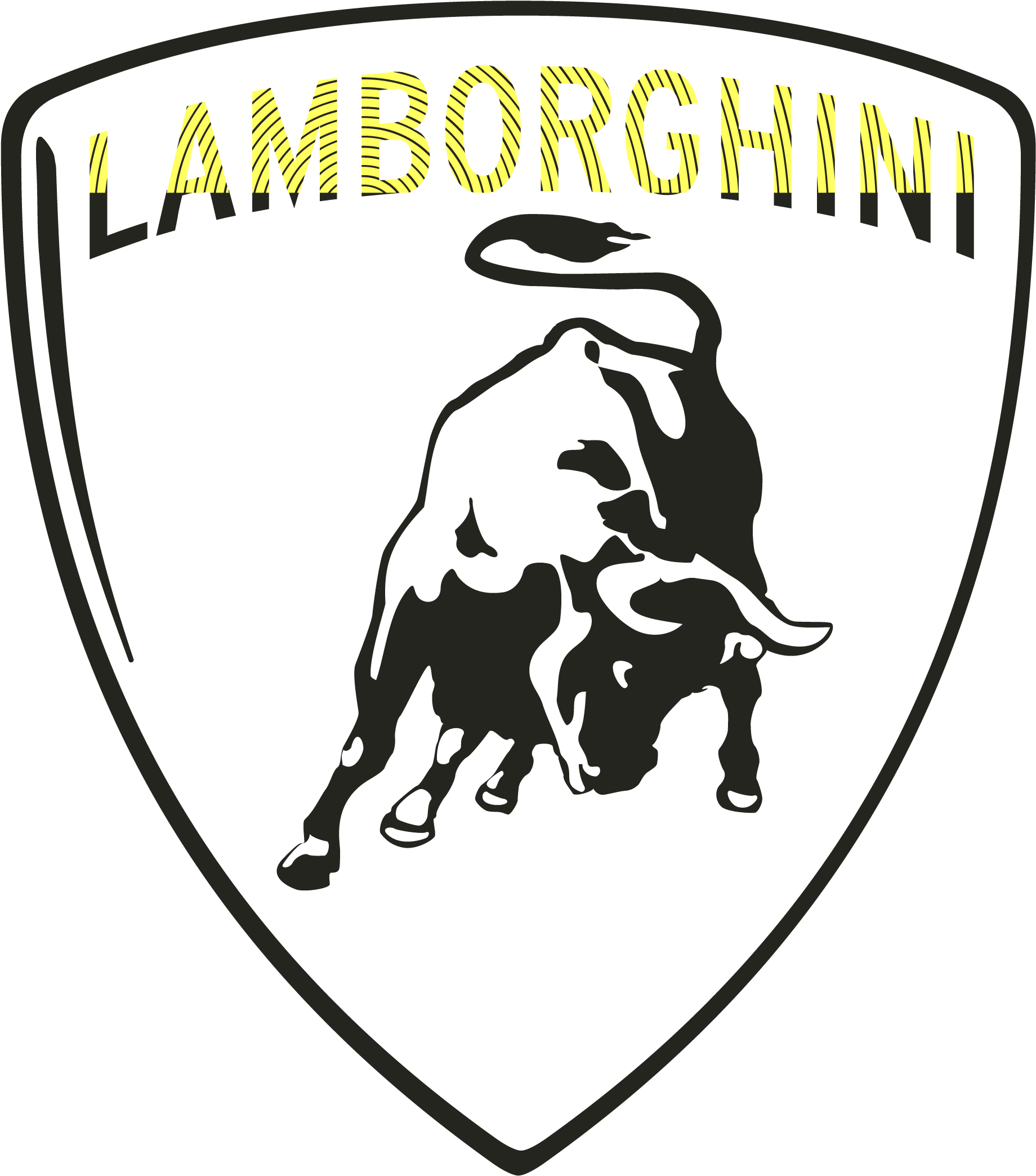 Lamborghini Logo Png (white, black)