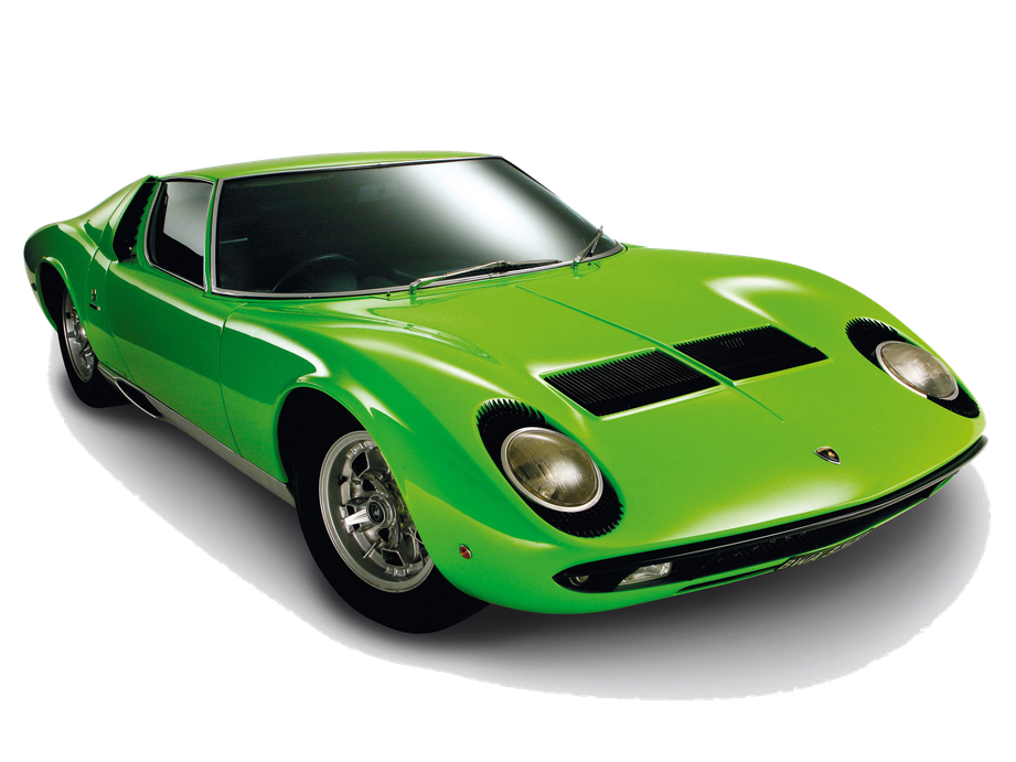 Lamborghini Miura Png Pic (olive, black, silver)