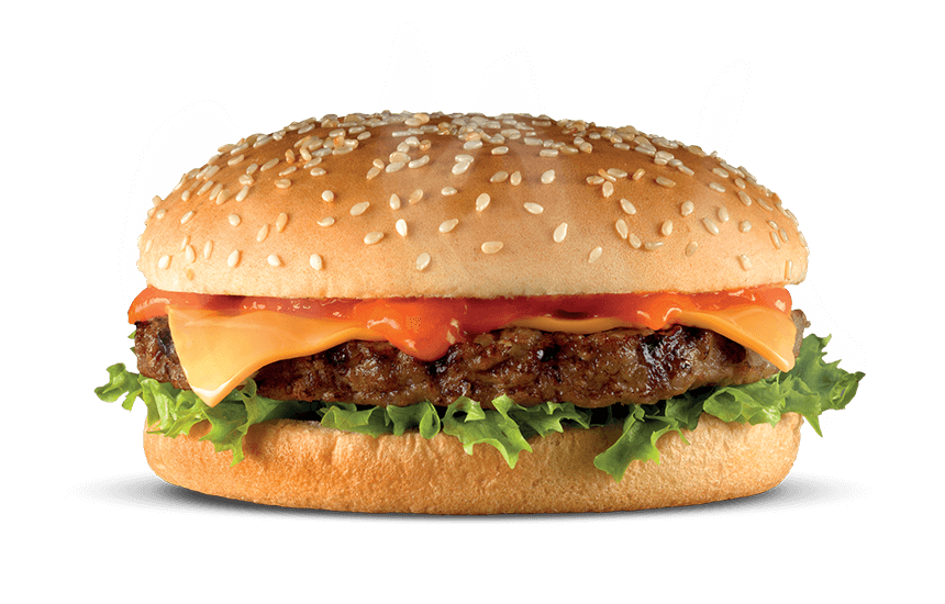 Hamburger Transparent Background (black, white)