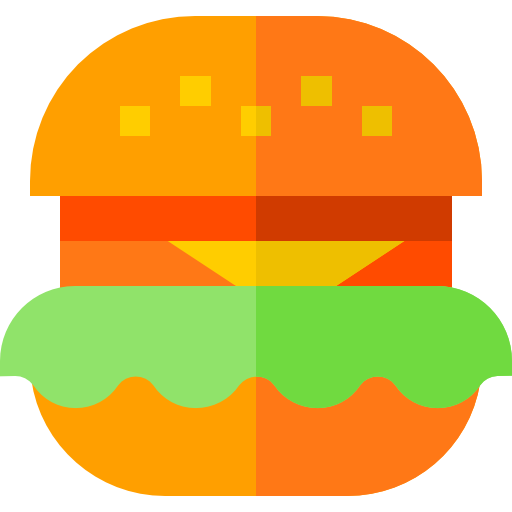 Hamburguer Png Cutout (chocolate, gold, gray, orange, white)