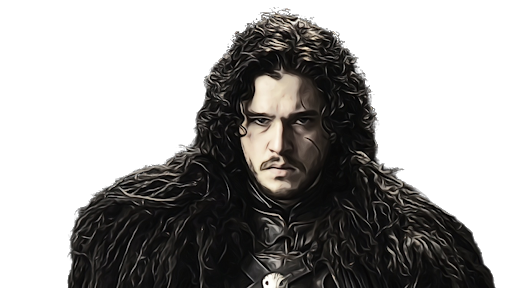 Game Of Thrones Kit Harington Png Hd (black)