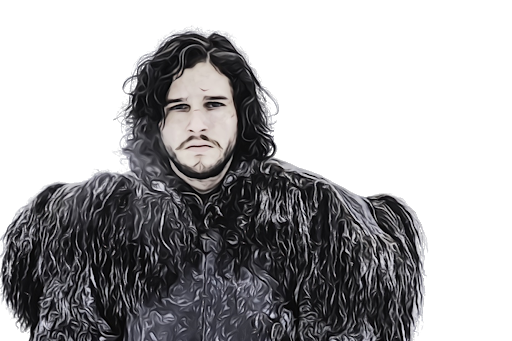 Game Of Thrones Kit Harington Png Pic (black)