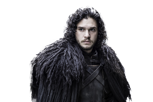 Game Of Thrones Kit Harington Transparent Background (black)