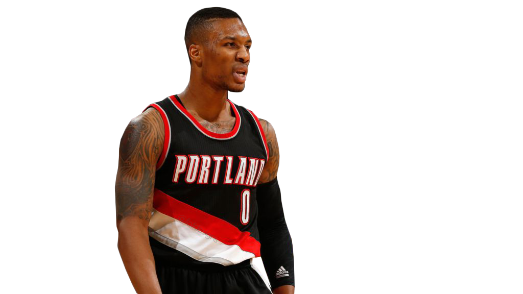 Damian Lillard Png Clipart (black, white)