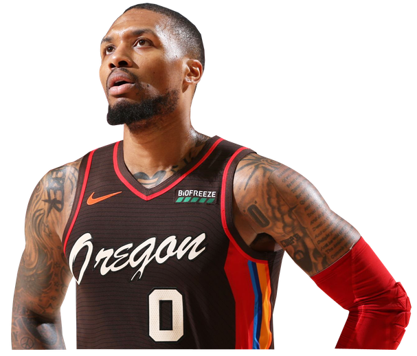 Damian Lillard Png Hd (black, maroon)