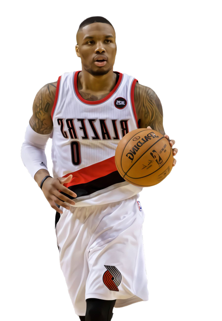 Damian Lillard Png Isolated Pic (lavender, black, silver)