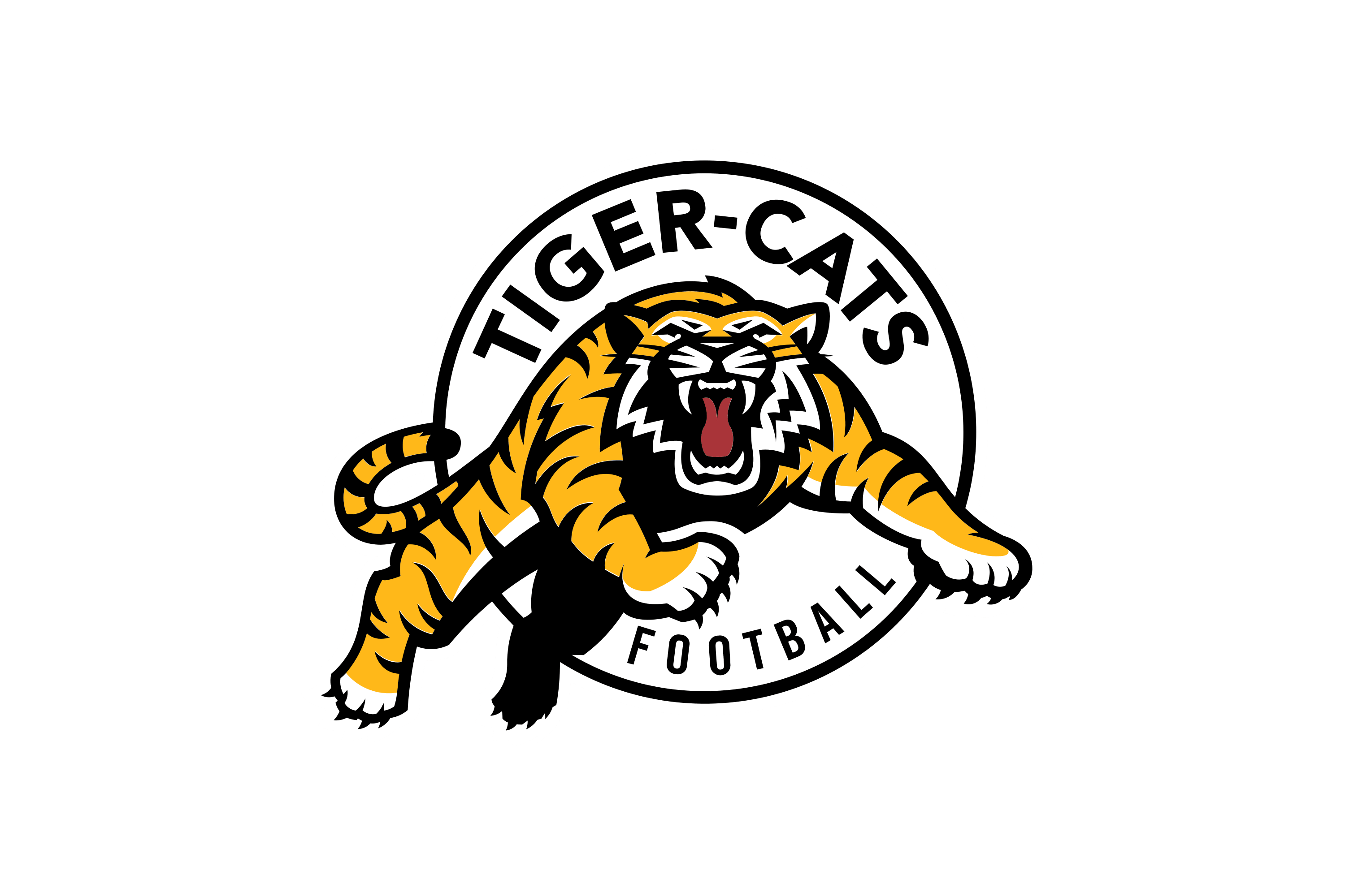 Hamilton Tiger Cats Png Pic (black, gray, white)