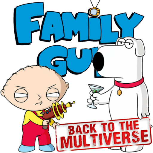 Family Guy Logo Background Png (teal, beige, red, white)