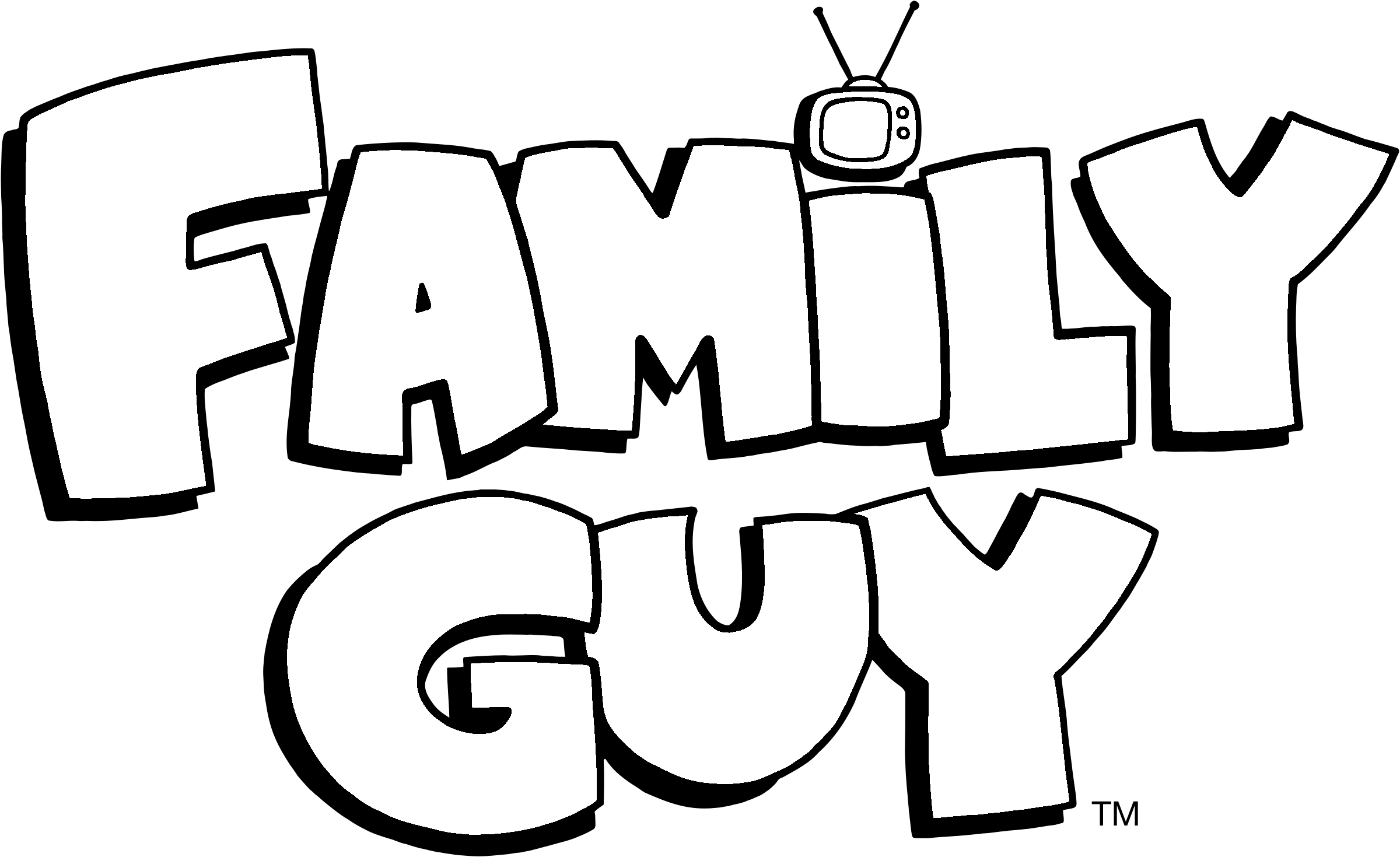 Family Guy Logo Transparent Background (black, gray, white)