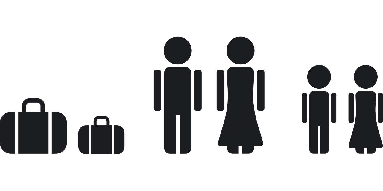 Family Vacation Silhoutte Png Image (black)