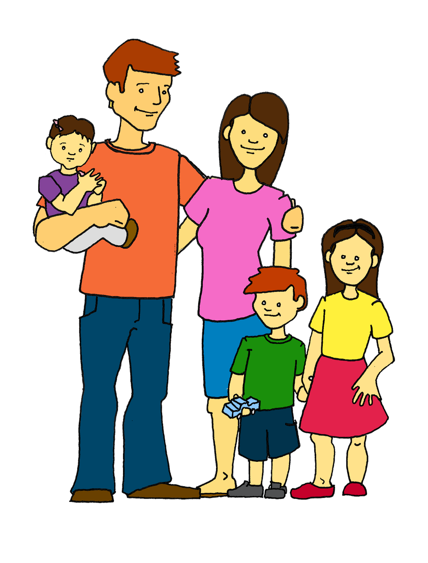 Family Vacation Transparent Isolated Png (teal, chocolate, red, violet, black)