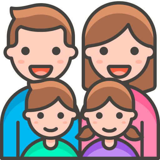 Familymanwomangirlboy Free Transparent Png Icon Download (greenish blue, salmon, black, pink, chocolate)