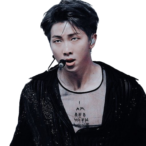 Namjoon Cute Png Picture (black, white)