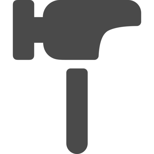 Hammer Repair Tool Free Png Icon (black, indigo, gray)