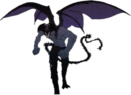 Aamon Demon Png Pic (black, indigo)