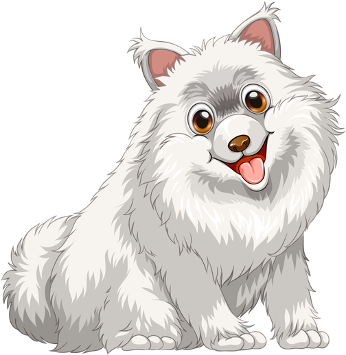 Samoyed Dog Png Transparent Picture (black, beige, silver, white)