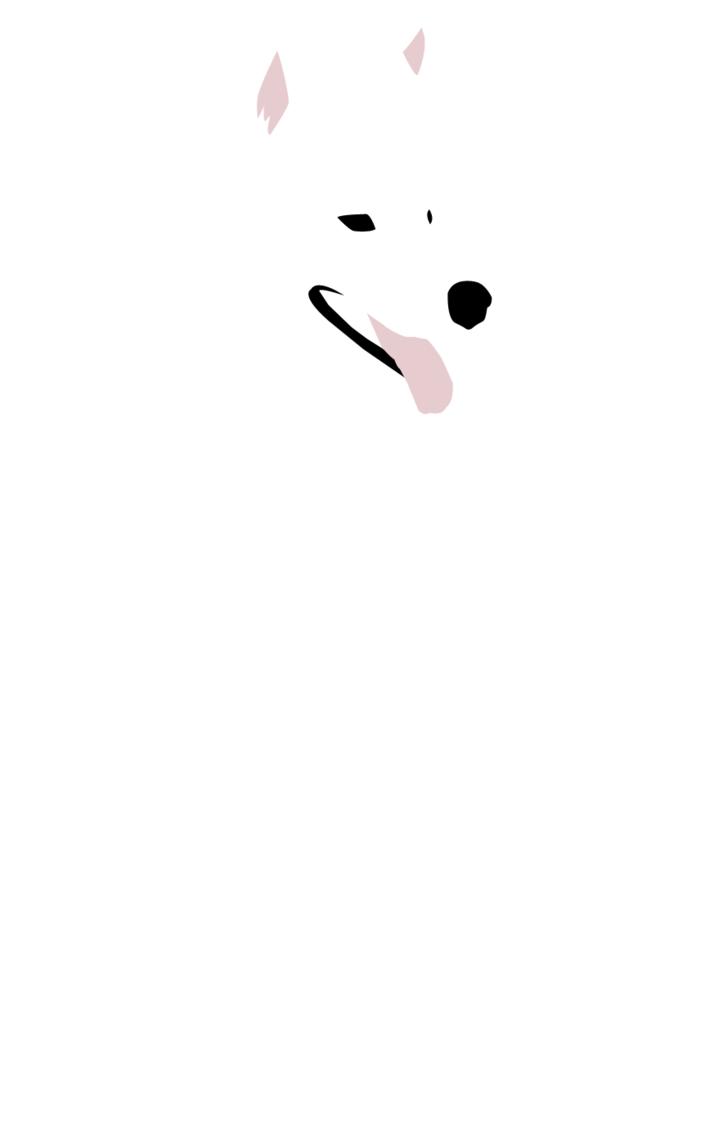 Samoyed Dog White Png Image (black, lavender, white)