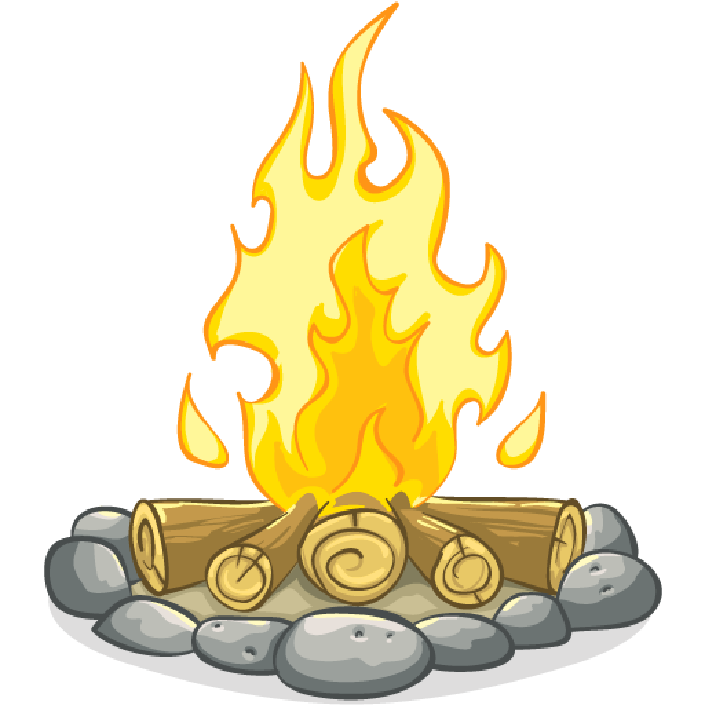 Campfire Vector Png Clipart (black, beige, gold, gray, olive)