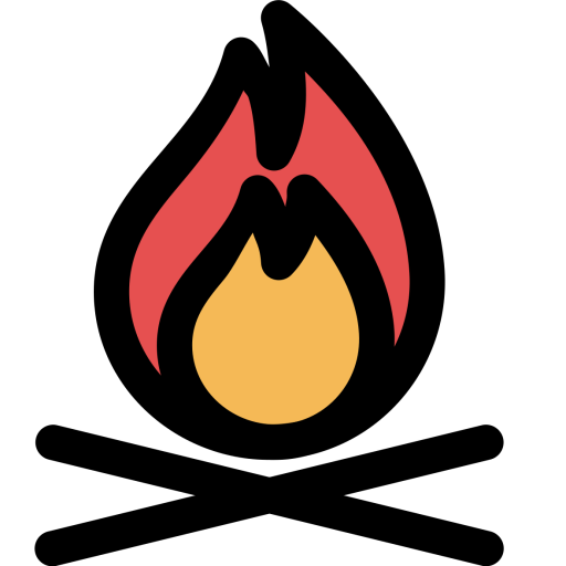 Campfire Vector Png File (black, chocolate, salmon)