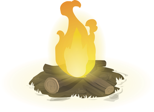 Campfire Vector Png Photos (black, gold)