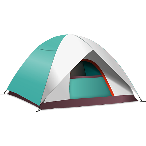 Camping Tent Png Isolated Clipart (black, white, silver, gray)