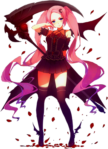 Vampire Anime Girl Png Image (black)