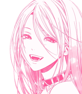 Vampire Anime Girl Png Transparent Image (black, white)