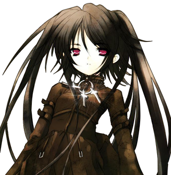 Vampire Anime Girl Png Transparent Picture (black, white)