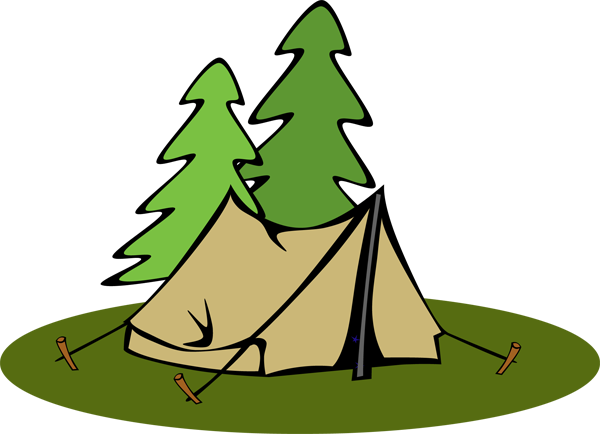 Campsite Png Free Download (salmon, black, white, gray, olive)