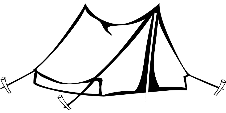 Campsite Png Image (black, white, indigo, gray)