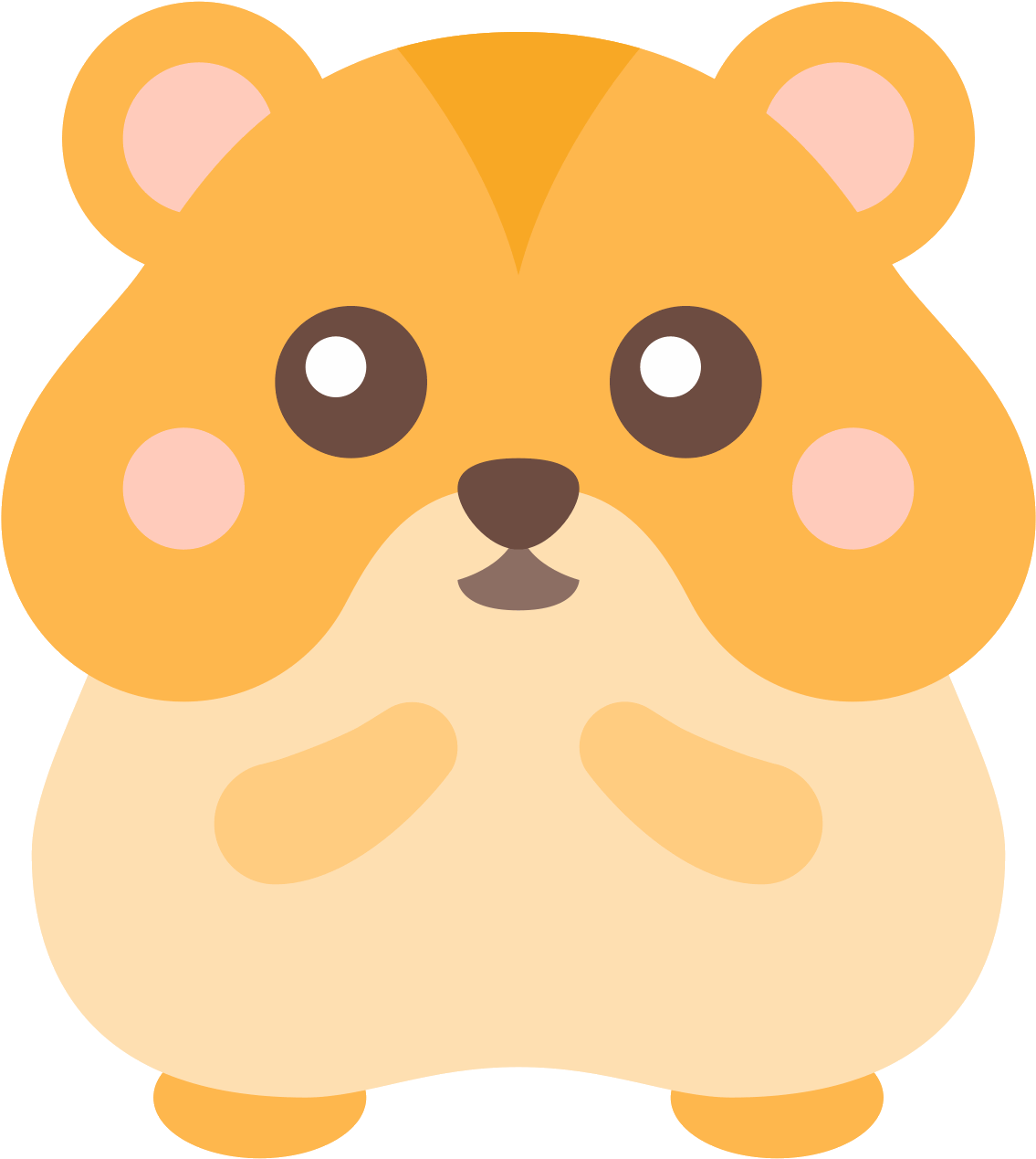 Hamster Png Pic (orange, salmon, gray, black, pink)