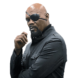 Samuel L. Jackson Nick Fury Png Clipart (black)