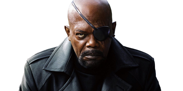 Samuel L. Jackson Nick Fury Png Transparent Image (black)