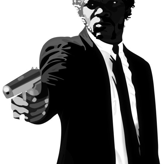 Samuel L. Jackson Png File (black, white)