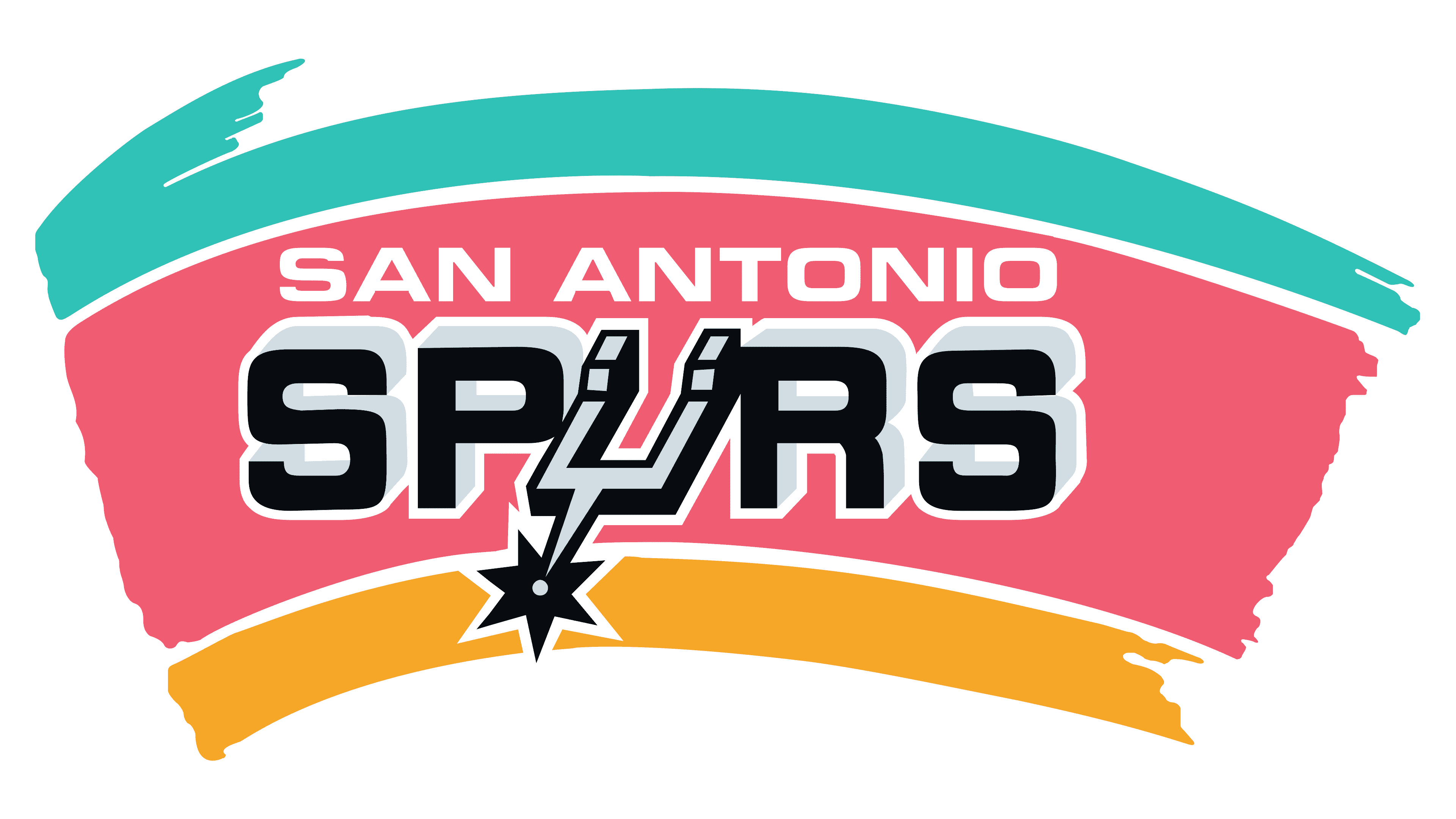 San Antonio Spurs Png Pic (white, salmon, orange, teal, gray)