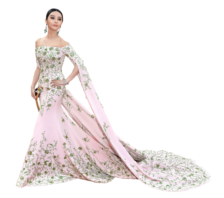 Fan Bingbing Png File (black, beige, pink, lavender)