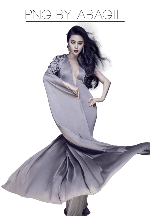 Fan Bingbing Transparent Background (black, gray, silver)