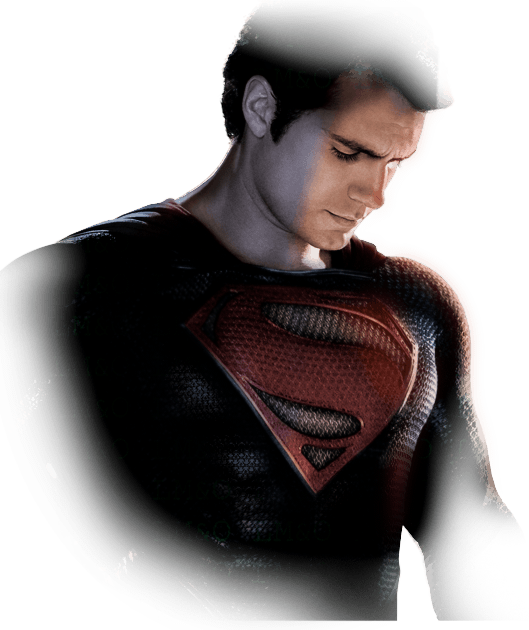 Man Of Steel Png Transparent Image (black)