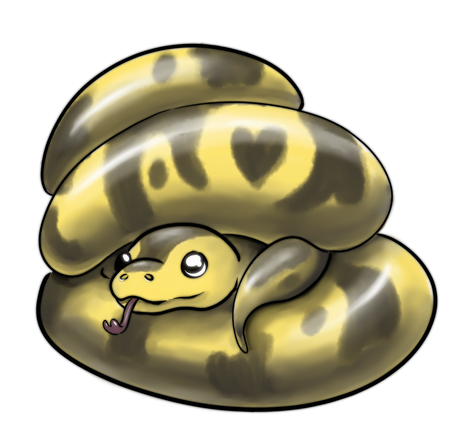 Banana Ball Python Png Clipart (black, olive)