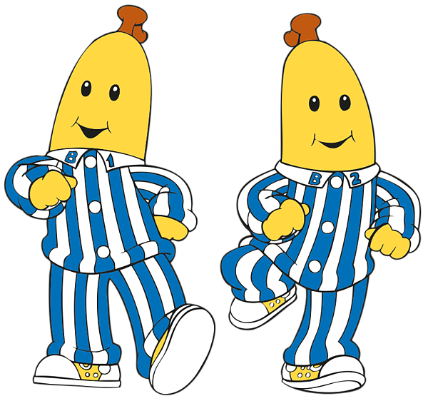 Banana In Pajamas Png Clipart (white, black, gold)