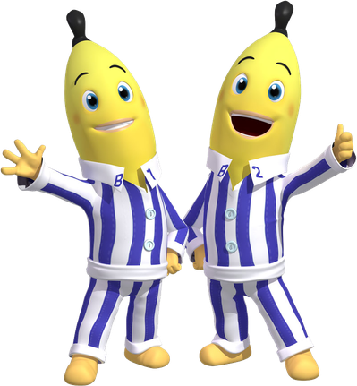 Banana In Pajamas Png File (white, beige, black, yellow)