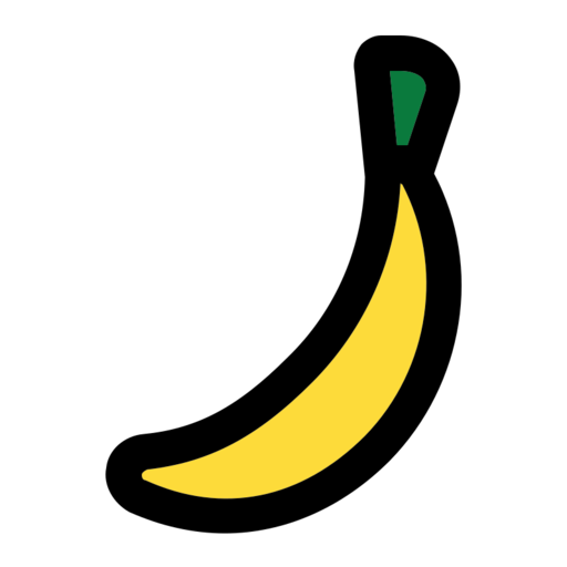 Banana Breakfast Free Png Icon Download (black, green, gold)