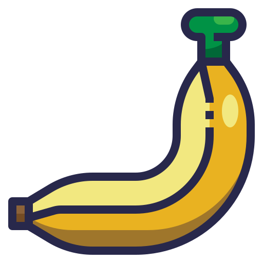 Banana Food Fruit Icon Free Png Icon Download (olive, indigo, black, pink, orange)