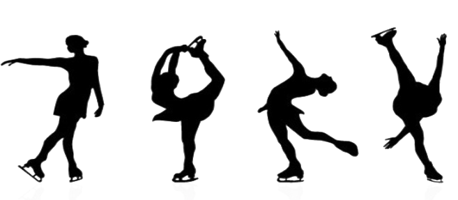 Dance Silhouette Figure Skating Png File (black)