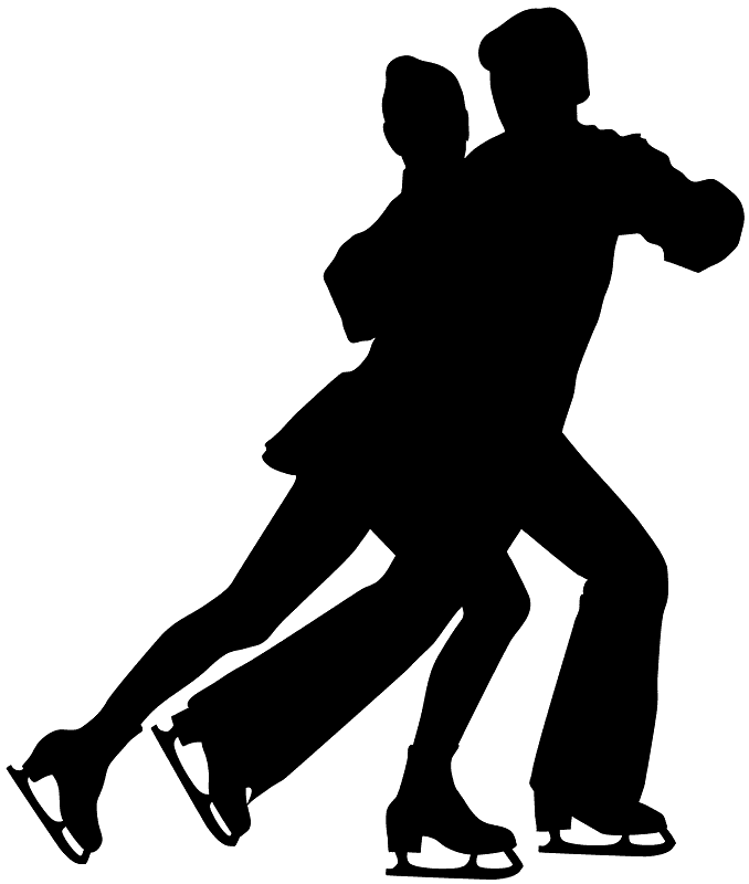 Dance Silhouette Figure Skating Png Image (black, gray)