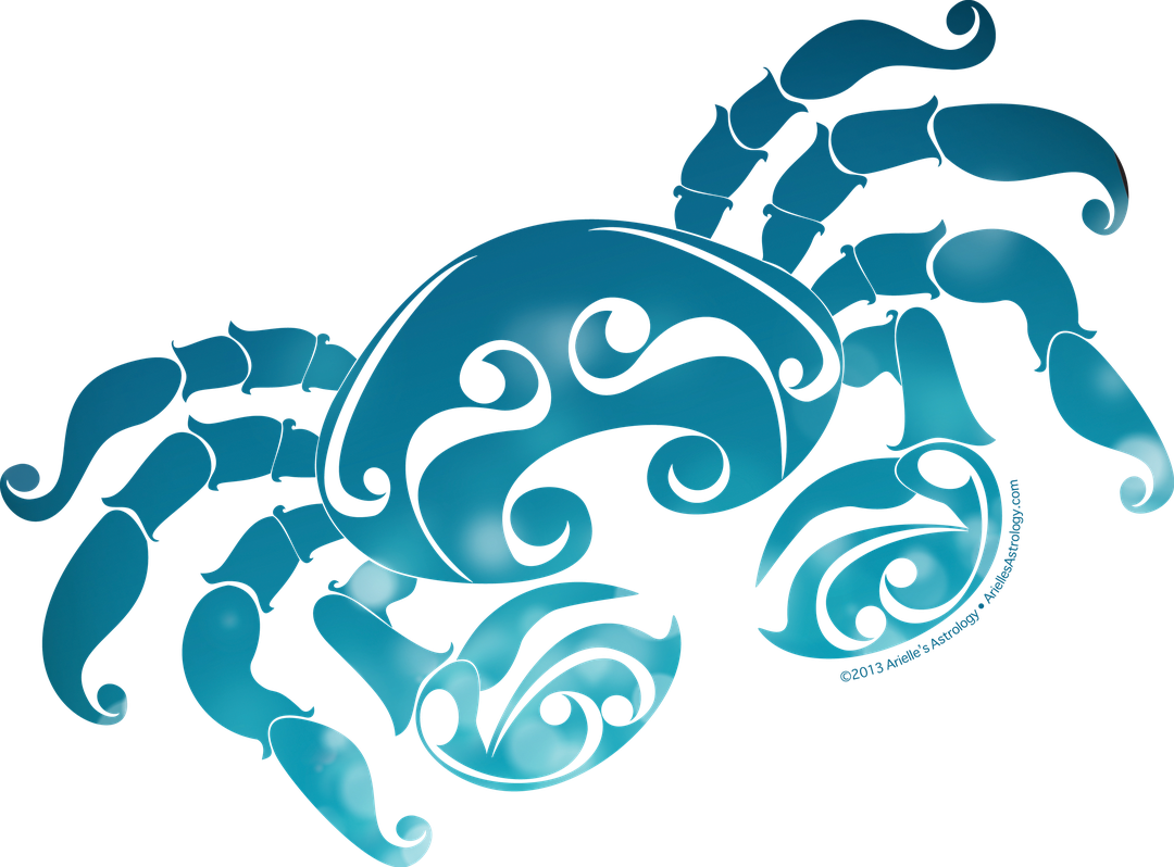 Cancer Zodiac Symbol Transparent Png (black, teal)