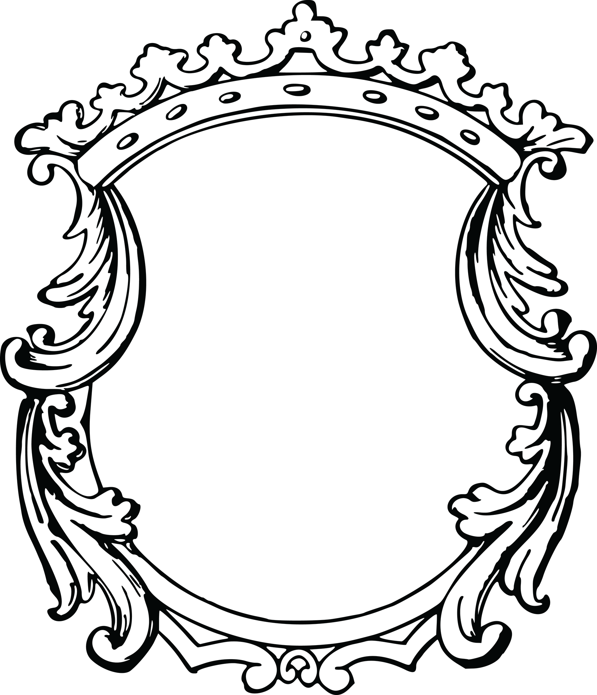 Fancy Frame Png File (black)