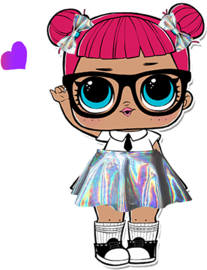 Fancy Lol Surprise Doll Png Pic (white, purple, black, salmon)