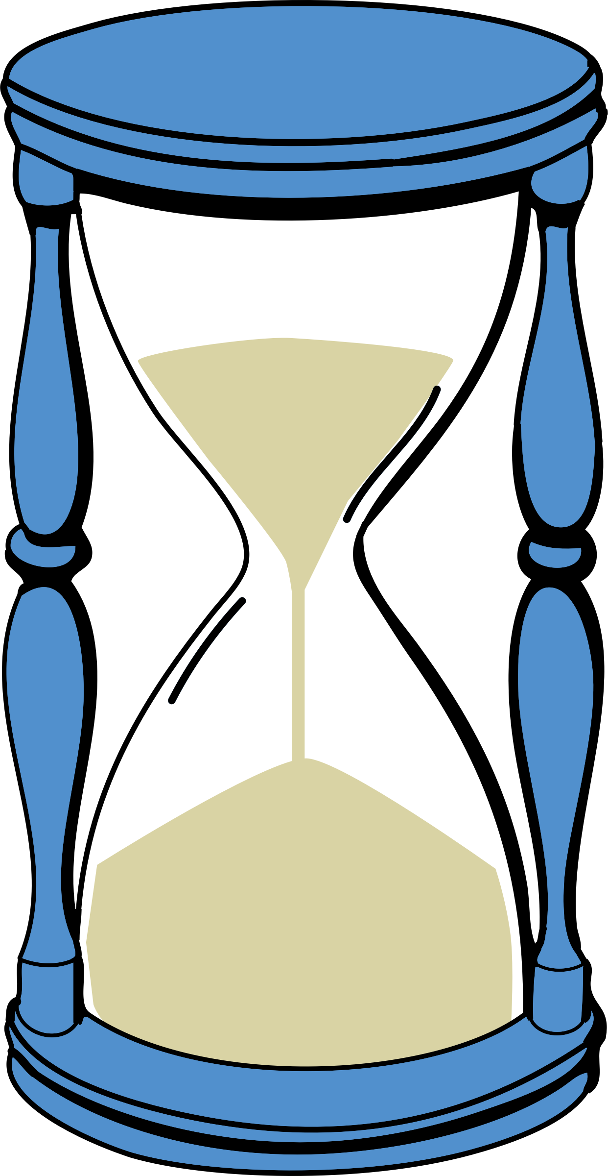 Sand Animated Hourglass Png Clipart (black, silver, white, gray)